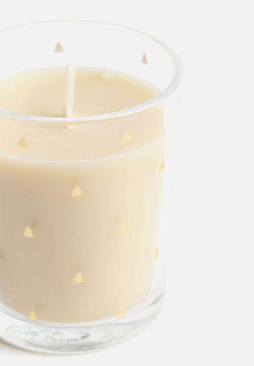 H&M - Scented candle in glass holder - happy holidays