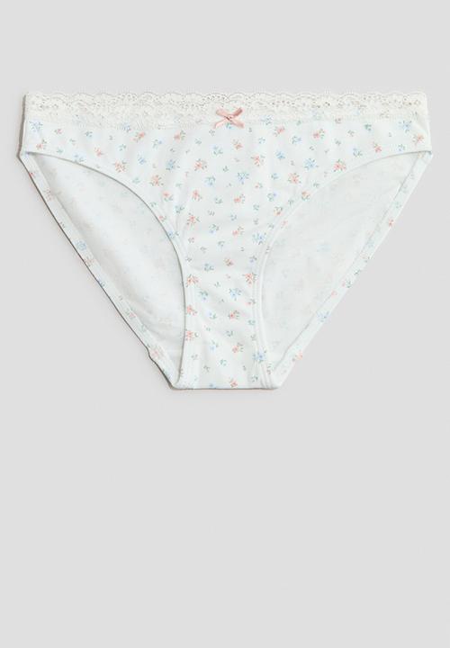 H&M - 3-Pack cotton briefs - light pink/floral