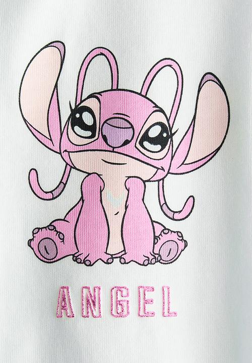 H&M - Printed cotton t-shirt - white/lilo & stitch