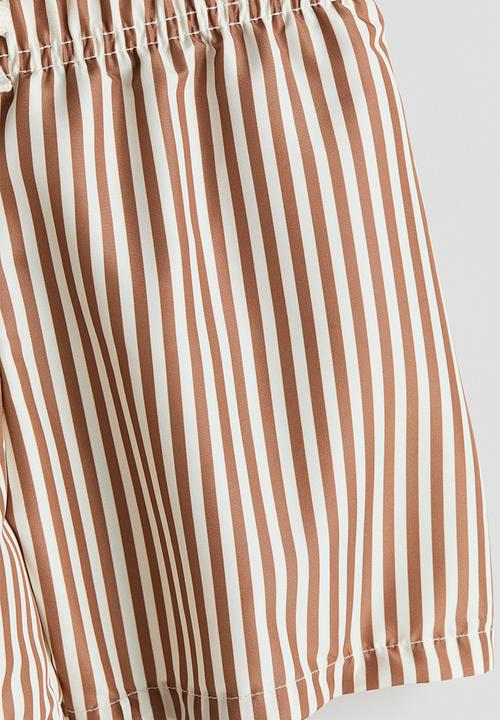 H&M - Printed swim shorts - warm brown/striped