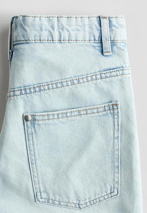 H&M - Baggy fit denim shorts - light denim blue