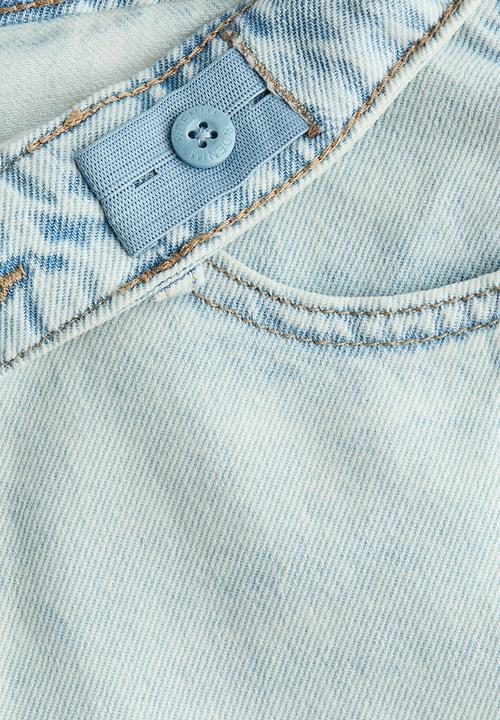 H&M - Baggy fit denim shorts - light denim blue