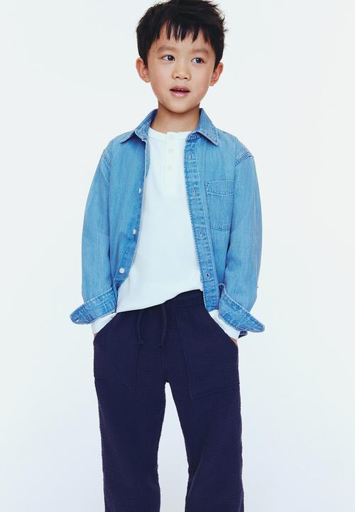H&M - Muslin drawstring trousers - navy blue