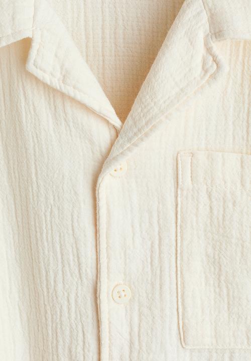 H&M - Muslin resort shirt - cream