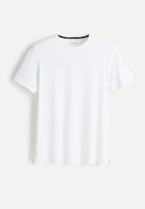 H&M - Mesh sports t-shirt with drymove. - white