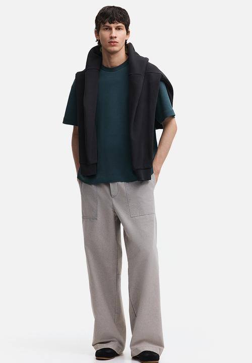 H&M - Loose fit interlock t-shirt - dark teal