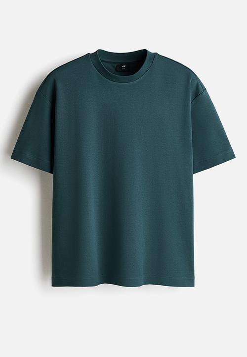 H&M - Loose fit interlock t-shirt - dark teal