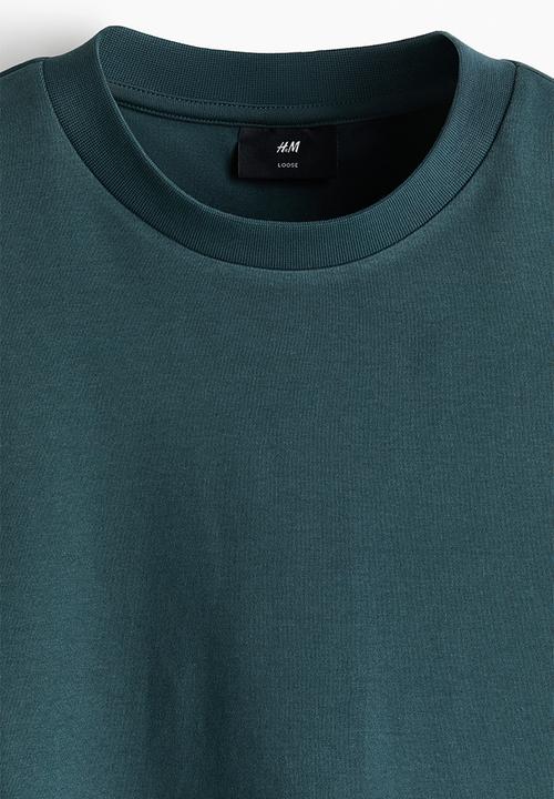 H&M - Loose fit interlock t-shirt - dark teal