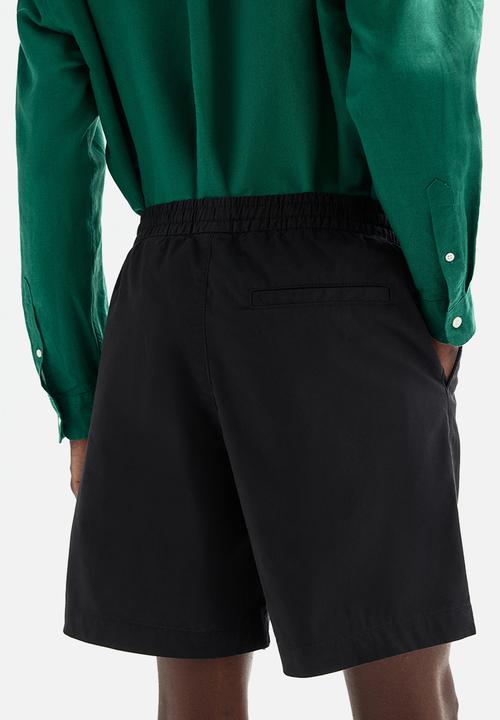 H&M - Relaxed fit cotton shorts - black