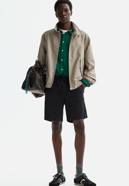 H&M - Relaxed fit cotton shorts - black