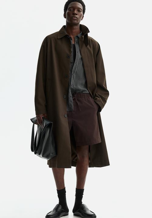 H&M - Relaxed fit cotton shorts - dark brown