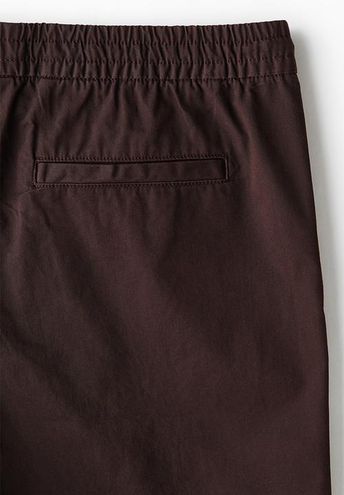 H&M - Relaxed fit cotton shorts - dark brown