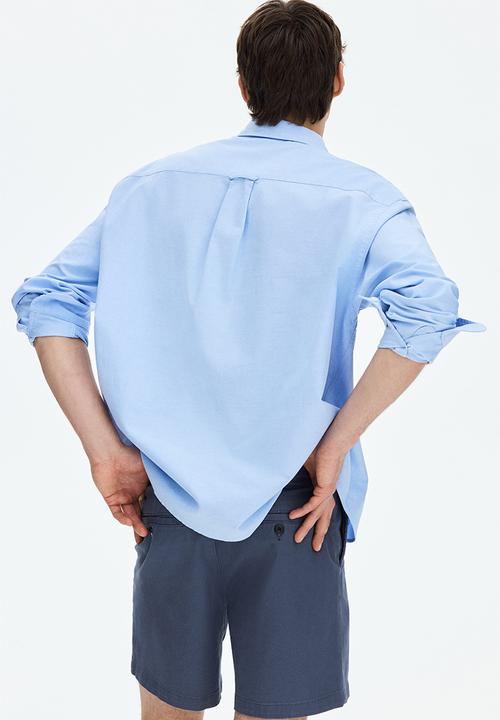 H&M - Regular fit cotton chino shorts - dusty blue