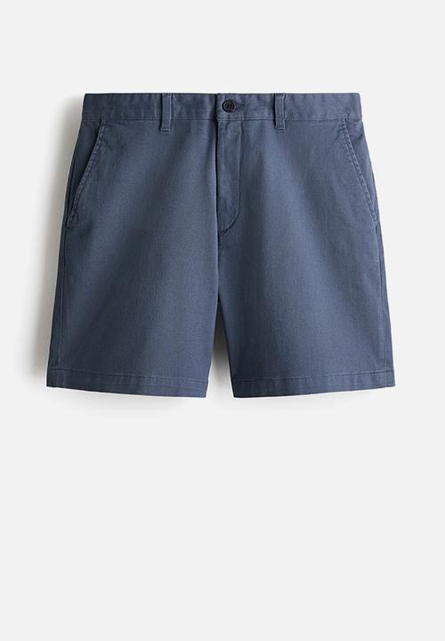 H&M - Regular fit cotton chino shorts - dusty blue