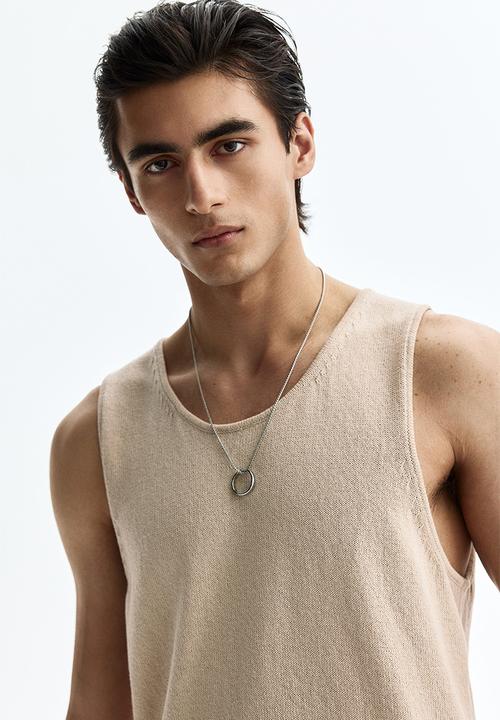 H&M - Regular fit knitted vest top - light beige