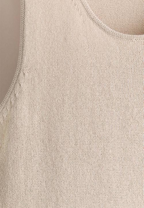 H&M - Regular fit knitted vest top - light beige