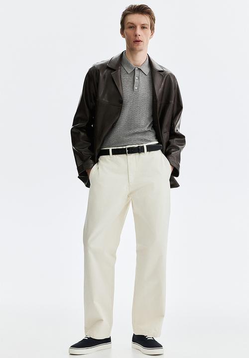 H&M - Slim fit polo shirt - grey