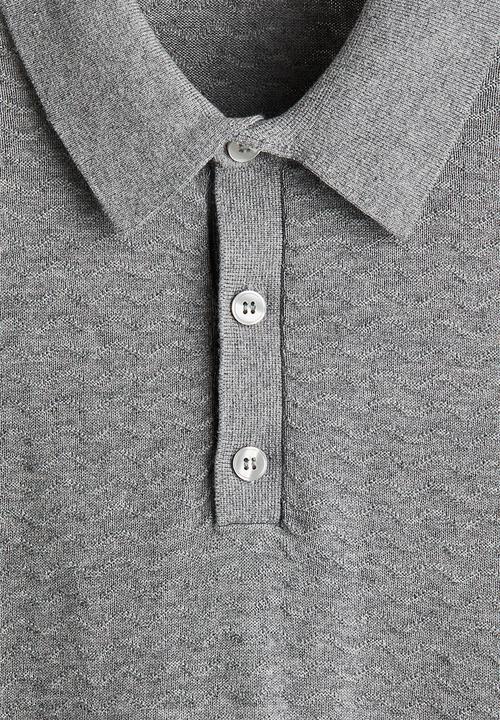 H&M - Slim fit polo shirt - grey