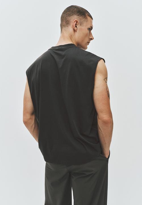 H&M - Loose fit sports vest top with drymove. - dark grey