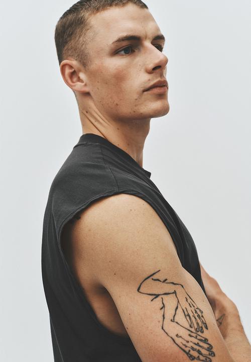 H&M - Loose fit sports vest top with drymove. - dark grey