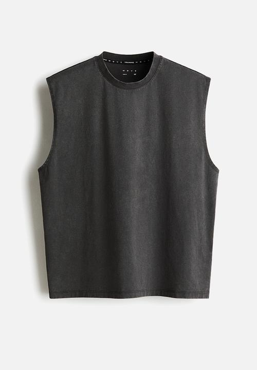 H&M - Loose fit sports vest top with drymove. - dark grey
