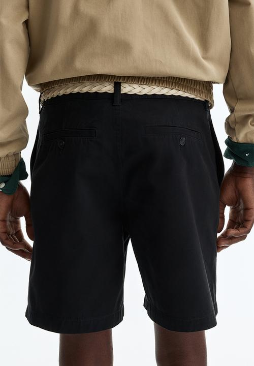 H&M - Relaxed fit chino shorts - black