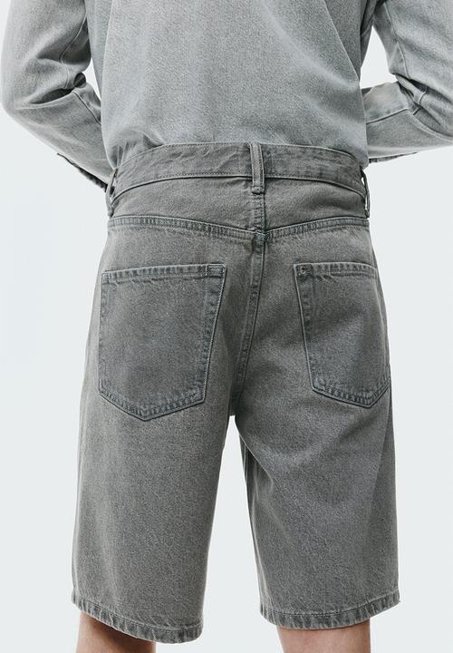 H&M - Relaxed fit denim shorts - denim grey