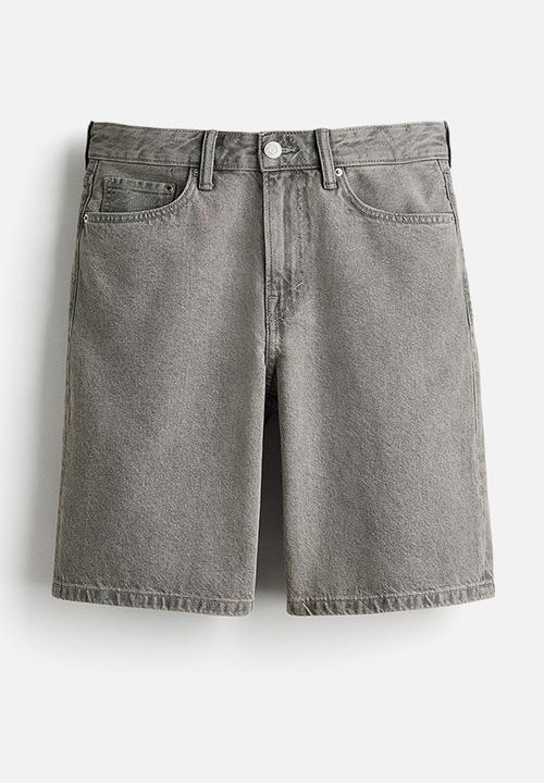 H&M - Relaxed fit denim shorts - denim grey