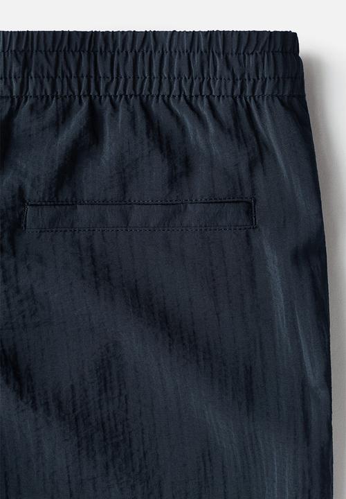 H&M - Relaxed fit textured trousers - black