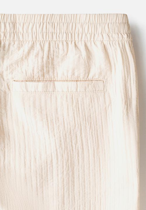 H&M - Relaxed fit textured trousers - white