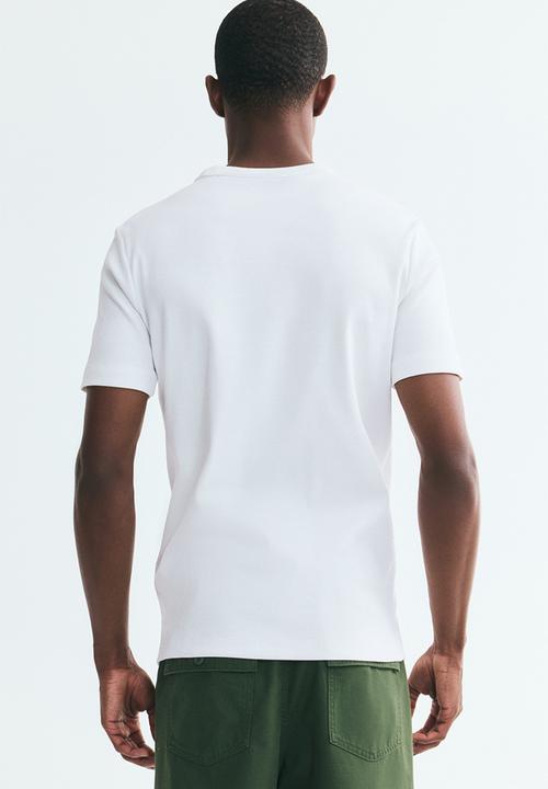 H&M - Slim fit ribbed t-shirt - white