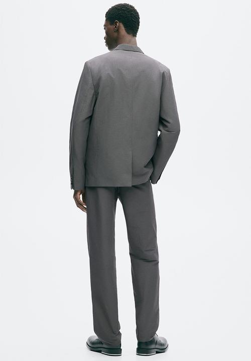 H&M - Relaxed fit single-breasted jacket - dark grey