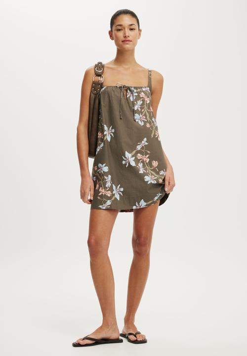 Cotton On - Willow Mini Dress - Isla Floral Blue