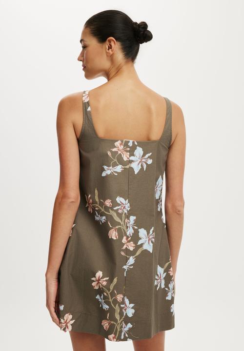 Cotton On - Willow Mini Dress - Isla Floral Blue