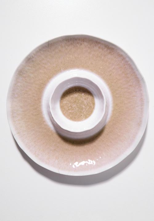 Excellent Houseware - Glaze Melamine Dip Plate 35cm - Rust 