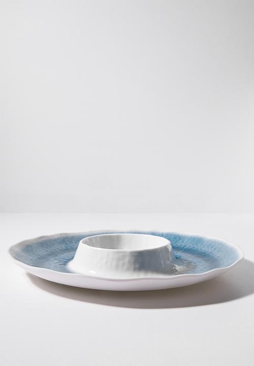 Excellent Houseware - Glaze Melamine Dip Plate 35cm - Blue 