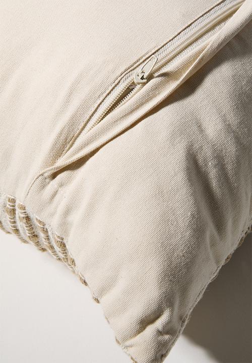 Sixth Floor - Eve  Woven Stripe Cushion Cover - Natural