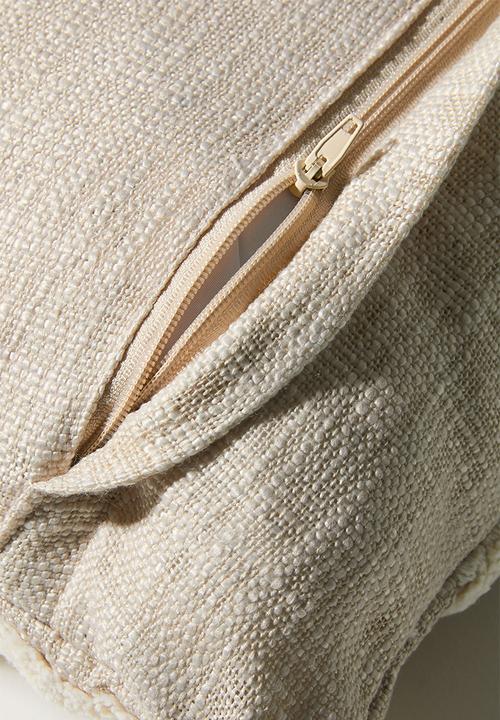 Sixth Floor - Embroidered foliage Scatter Cover- Natural
