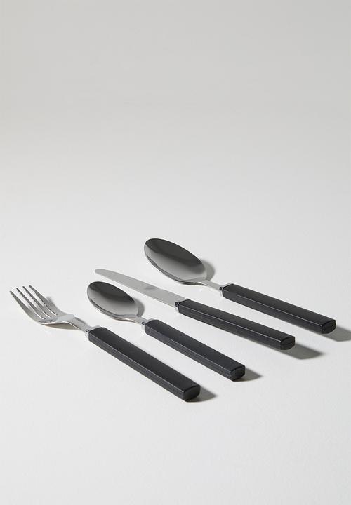 Excellent Houseware - Chrome S steel  17pcs cutlery set - Black