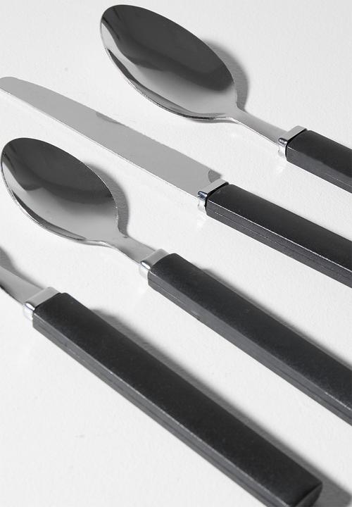 Excellent Houseware - Chrome S steel  17pcs cutlery set - Black