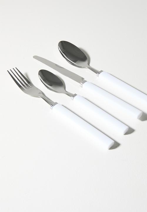 Excellent Houseware - Chrome S steel 17pcs cutlery set - White