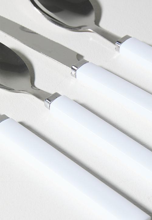 Excellent Houseware - Chrome S steel 17pcs cutlery set - White