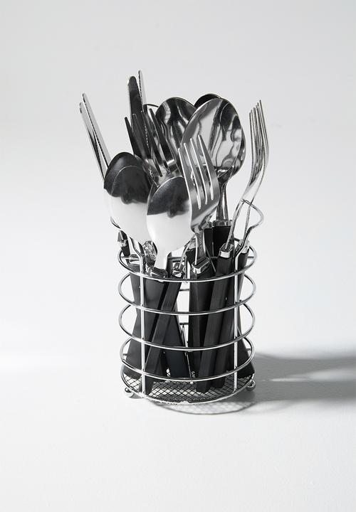 Excellent Houseware - Chrome S steel 17pcs cutlery set - White