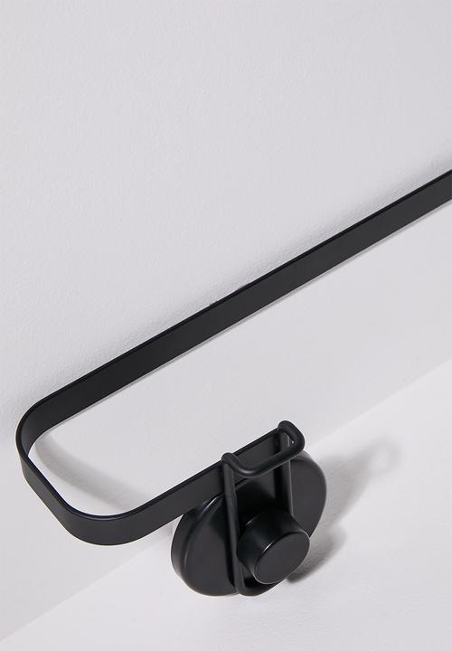 Bathroom Solutions - Suction towel rack black 60cm