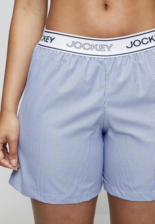 Jockey - Easy edit woven stripe boxer short - blue