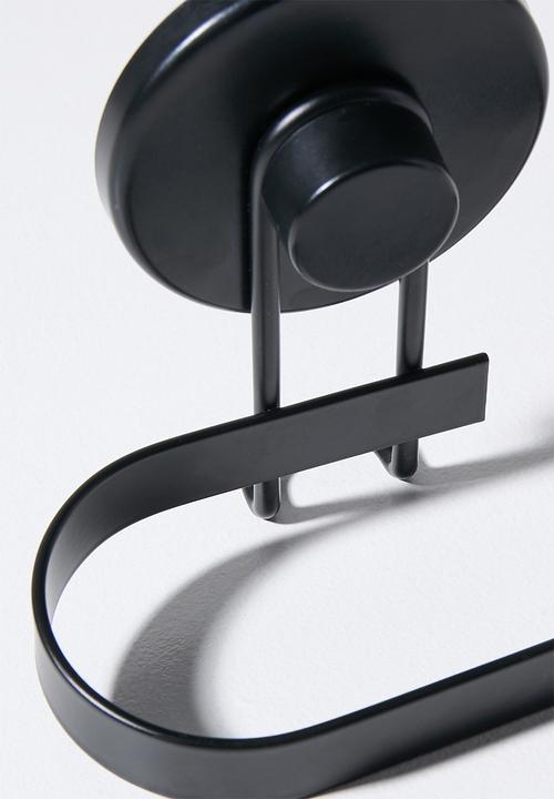 Bathroom Solutions - Suction toilet roll holder - black