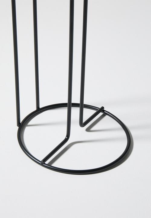 Bathroom Solutions - Toilet roll holder coated metal - black