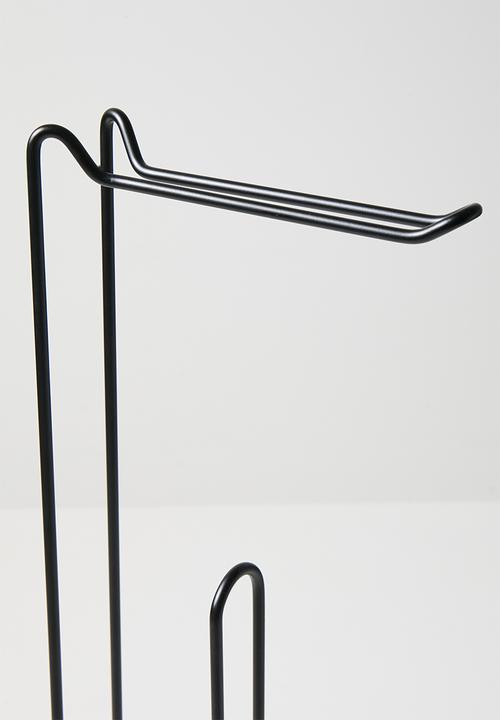 Bathroom Solutions - Toilet roll holder coated metal - black