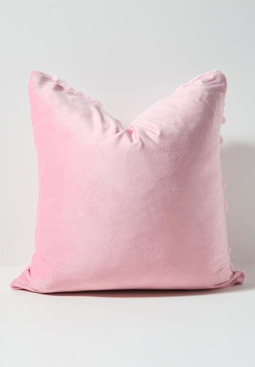 Pop Candy - Textured all-over bow cushion cover - pink