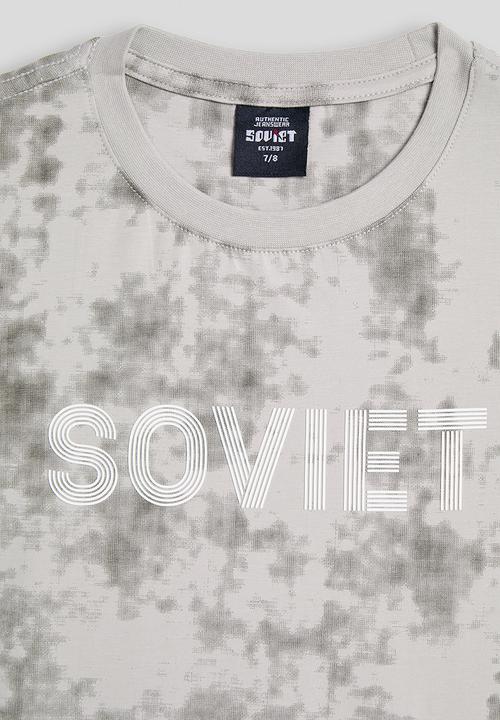 SOVIET - Boys Rotary Print T-Shirt - Cloud
